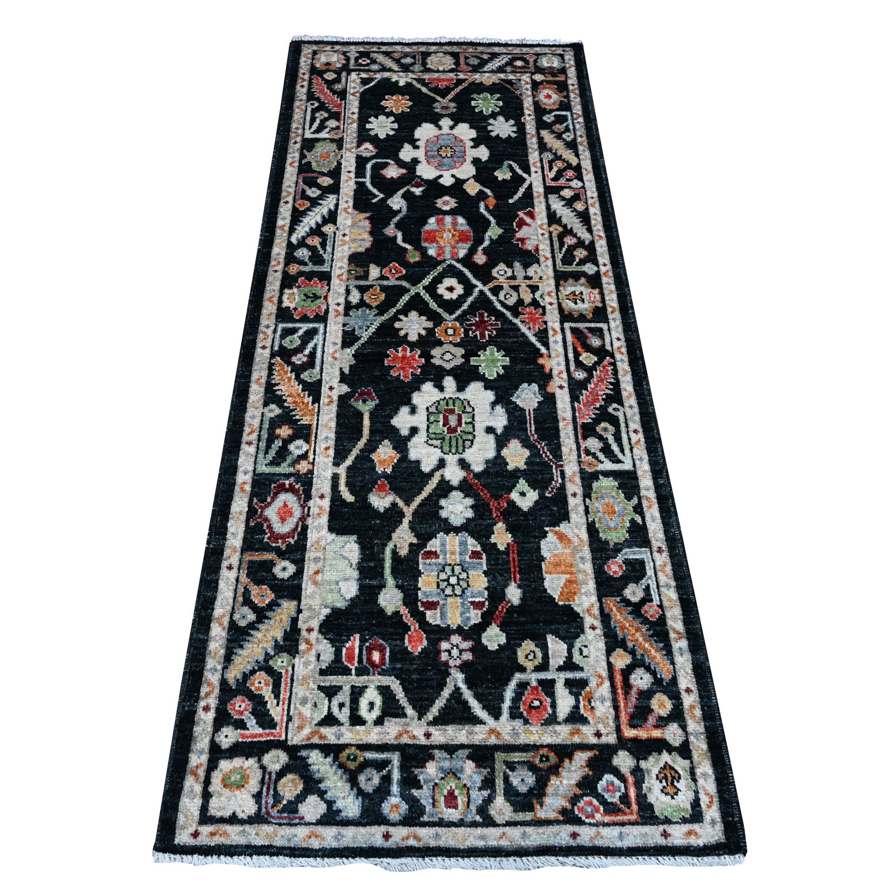 Transitional Wool Hand-Knotted Area Rug 2'9